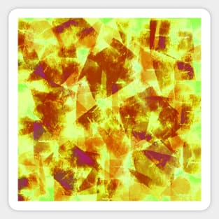 Abstract Swatches in Brown Yellow and Green Sticker